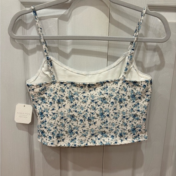 Altar'd State Blue and White Floral Camisole - Picture 2 of 4